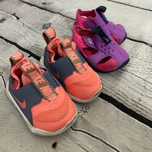 Two pairs Nike baby shoes